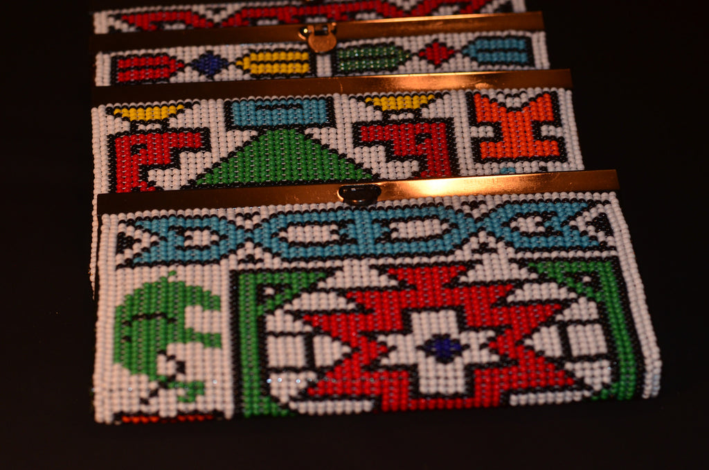 Beaded Masia multicolor Clutch