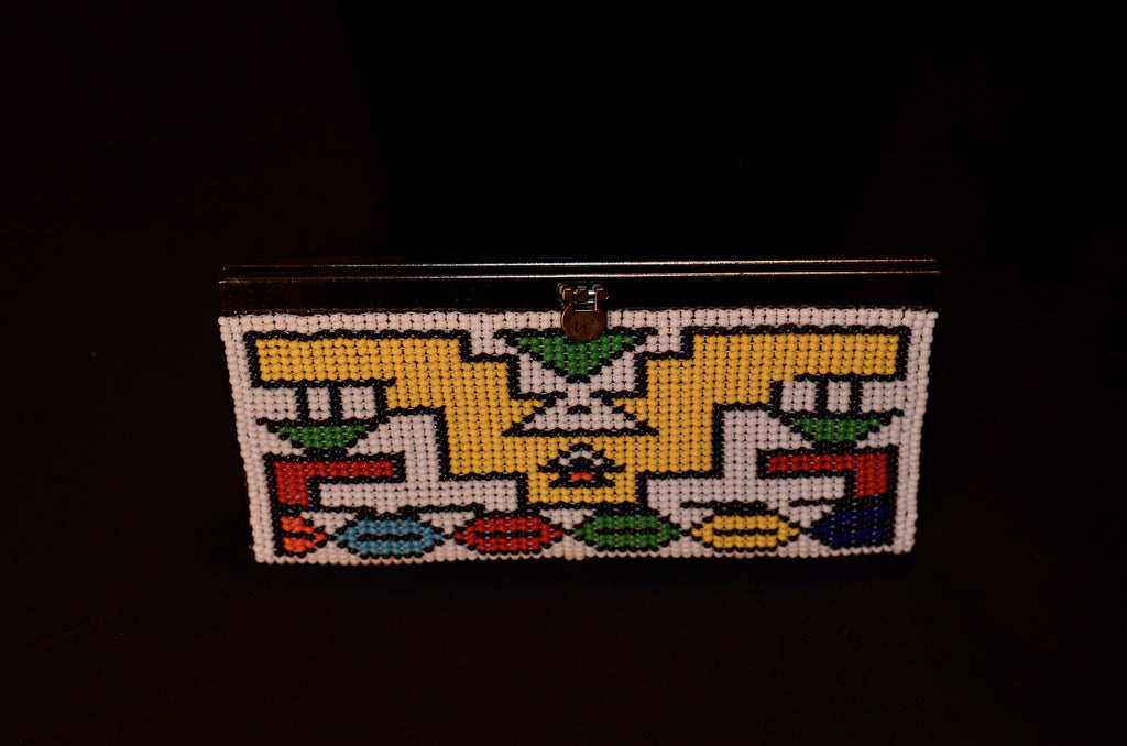 Beaded Masia multicolor Clutch