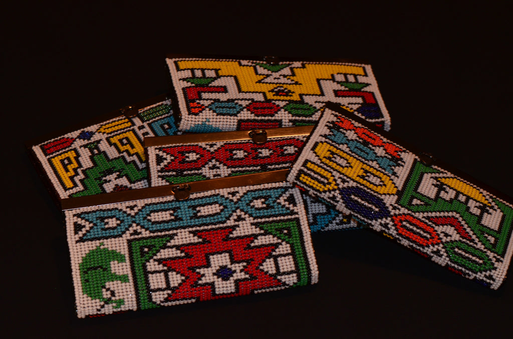 Beaded Masia multicolor Clutch