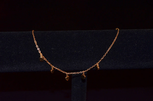 Five hearts anklet