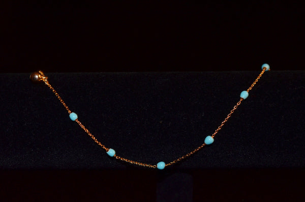 Blue sky anklet
