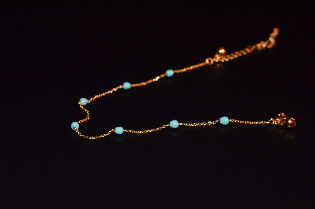 Blue sky anklet