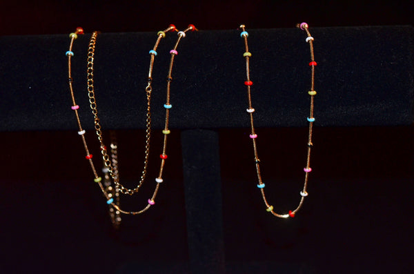 Multicolor gold belly Chain