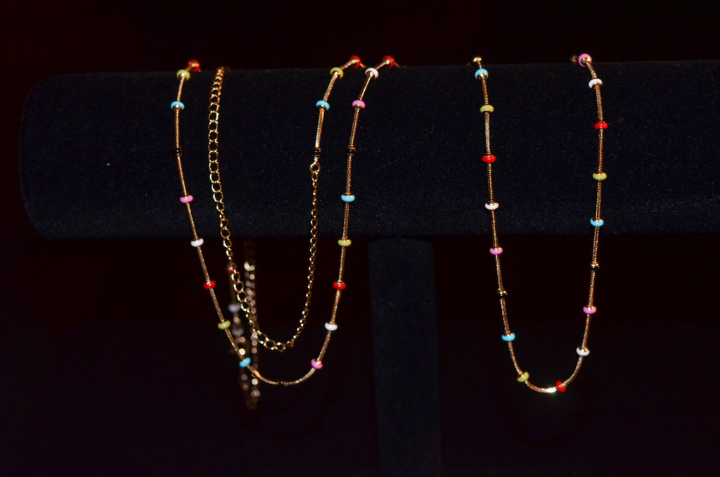 Multicolor gold belly Chain