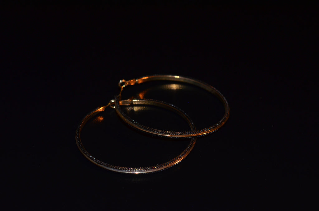 Gold hoop earring