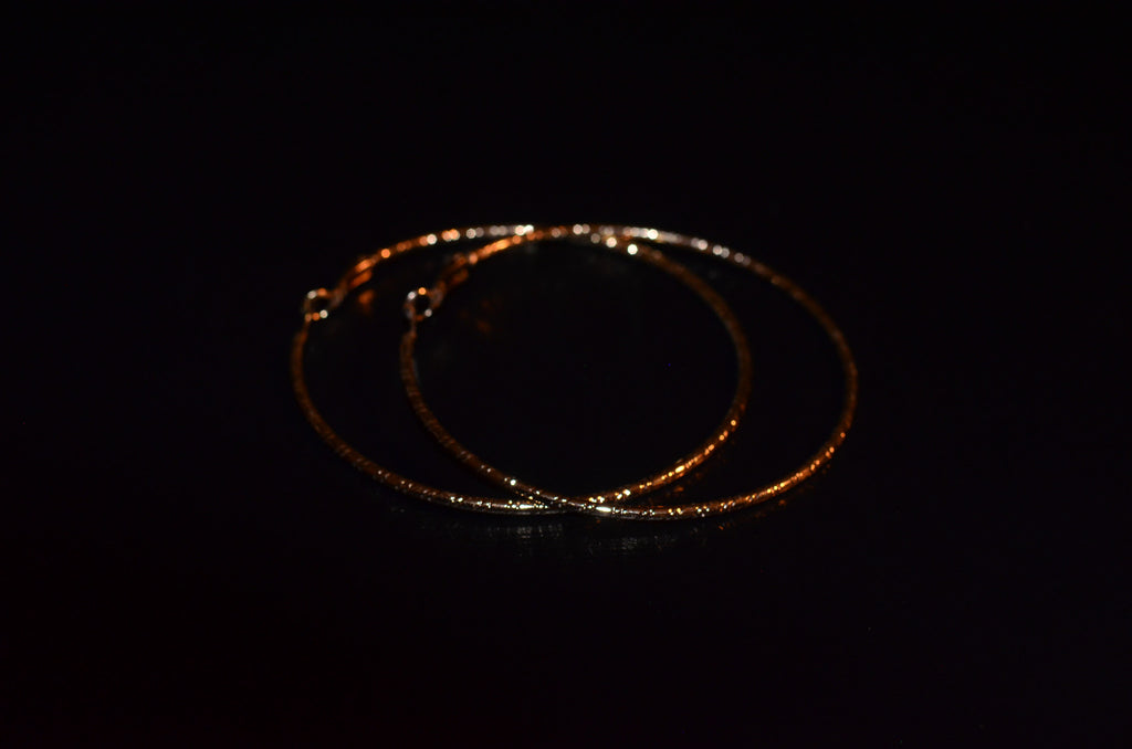Gold hoop earring