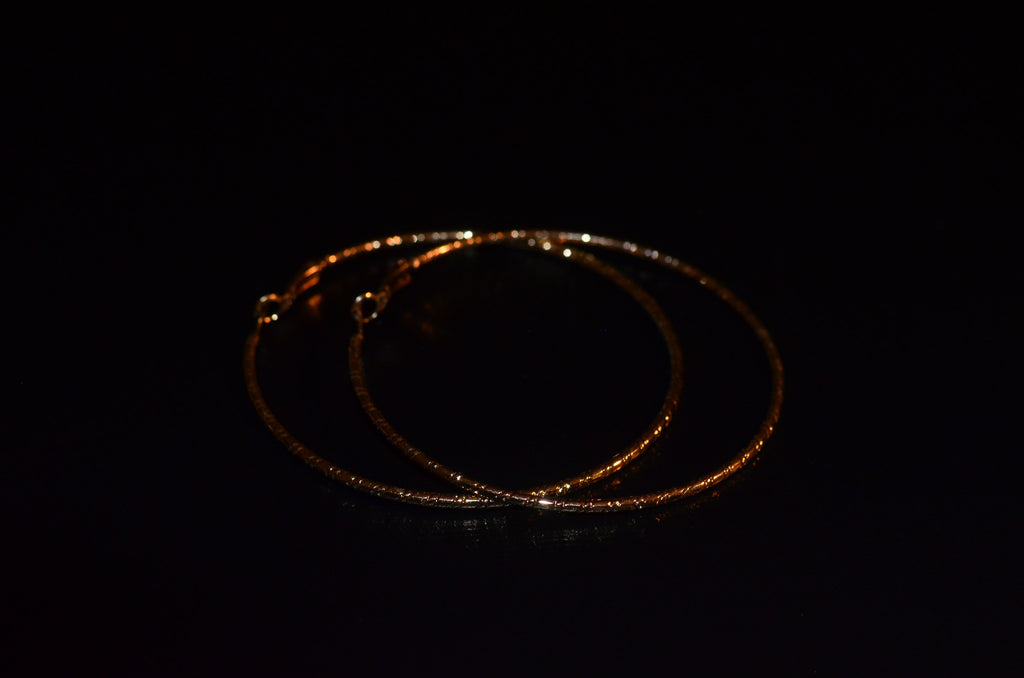 Gold hoop earring