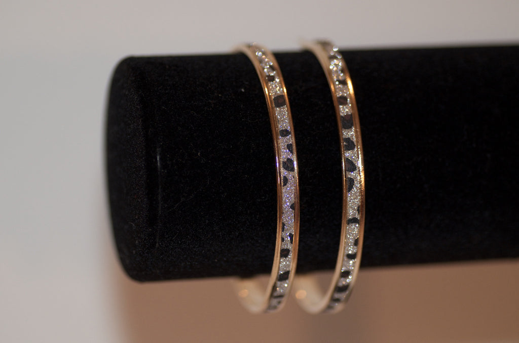 Leopard hoop earring