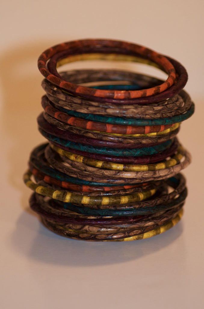 Snake skin bracelets