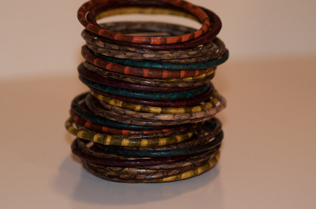 Snake skin bracelets