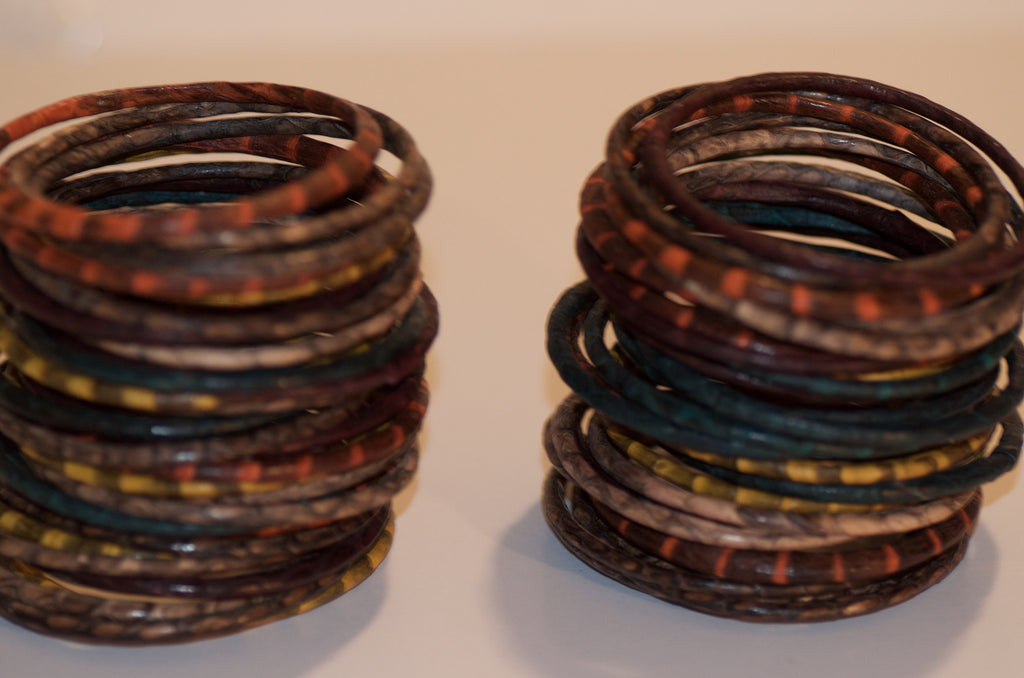 Snake skin bracelets