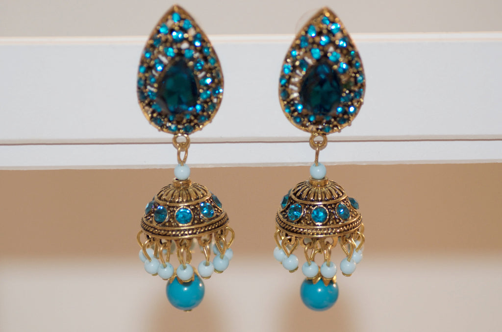 Teal  Chandelier earring