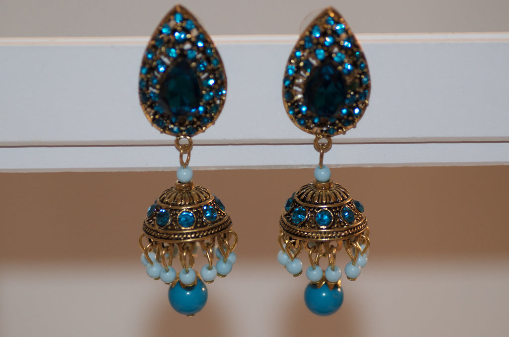 Teal  Chandelier earring