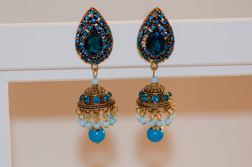 Teal  Chandelier earring