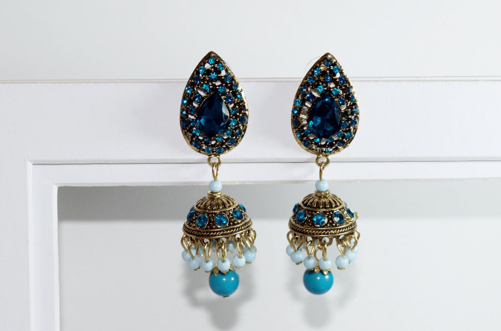 Teal  Chandelier earring