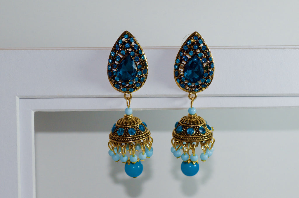 Teal  Chandelier earring