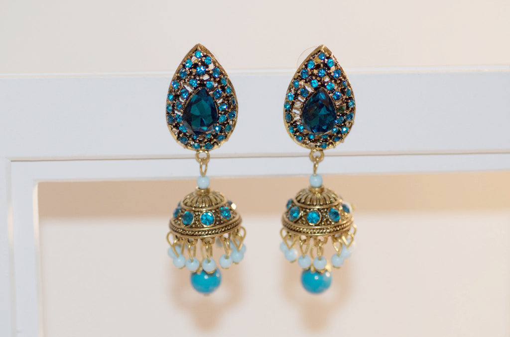 Teal  Chandelier earring