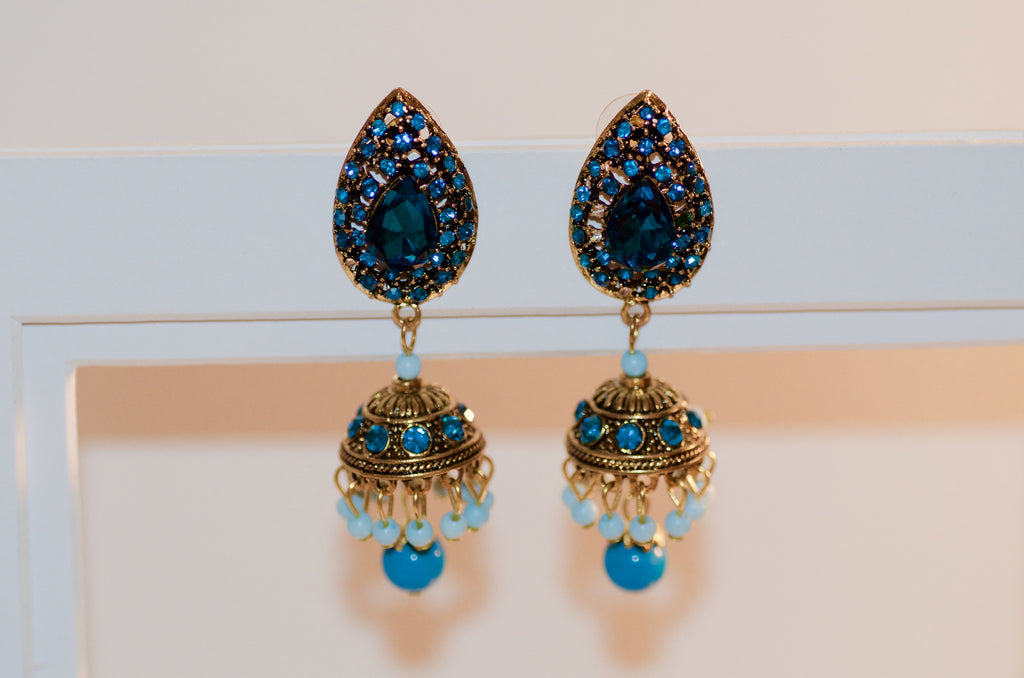 Teal  Chandelier earring