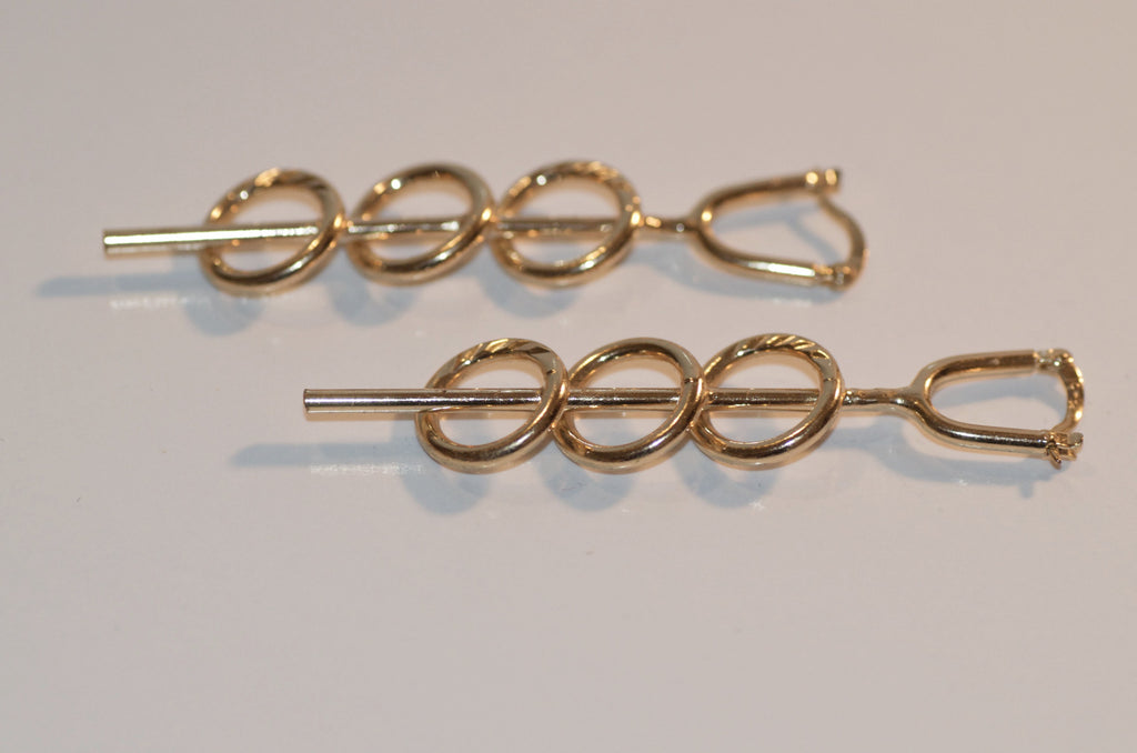 Gold Long bar earring