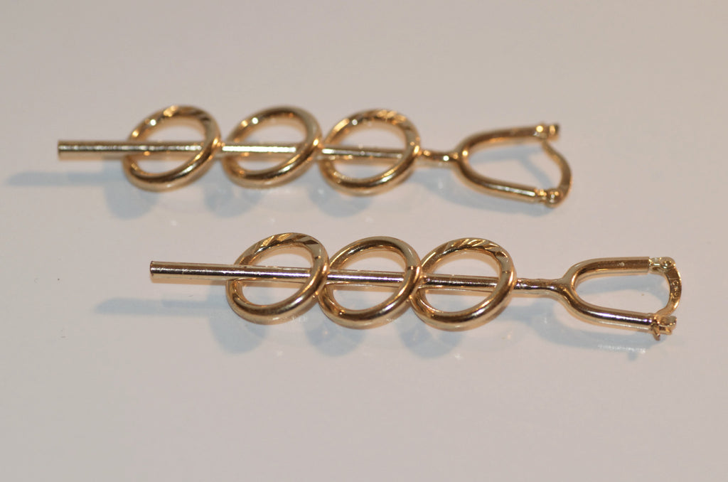 Gold Long bar earring