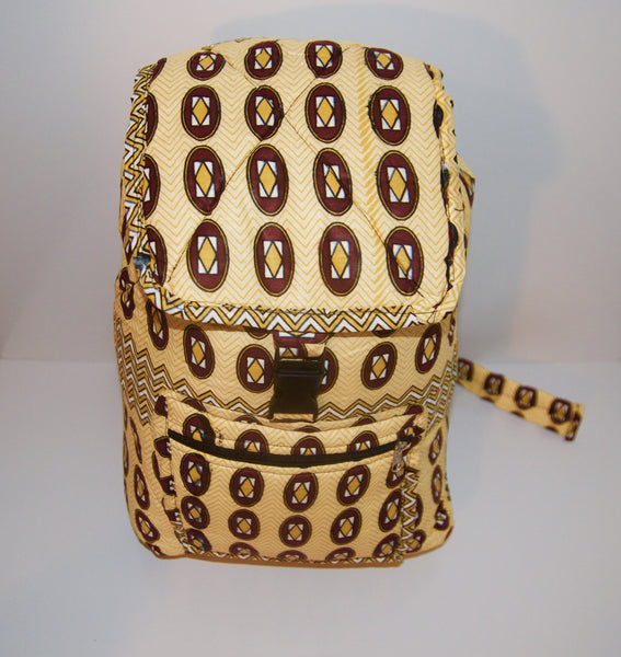 Kente backpack yellow