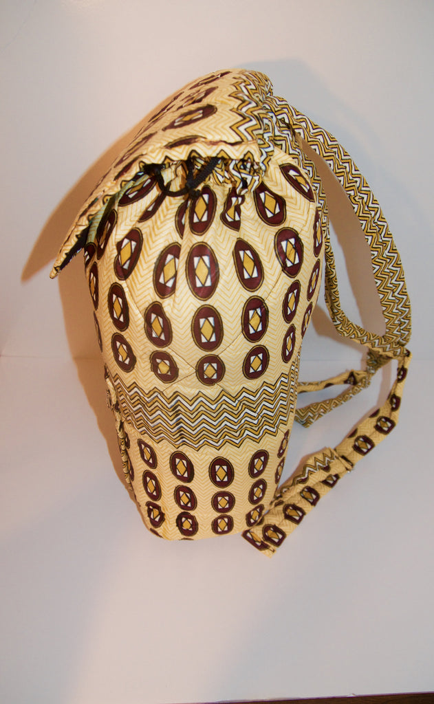 Kente backpack yellow