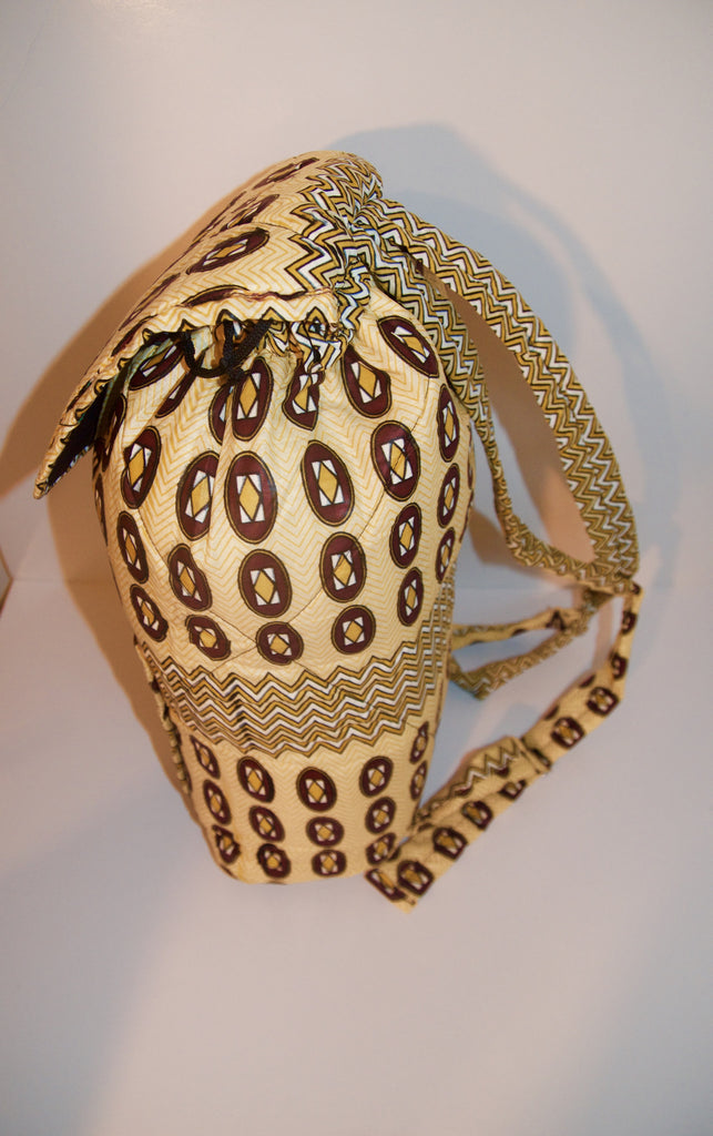 Kente backpack yellow