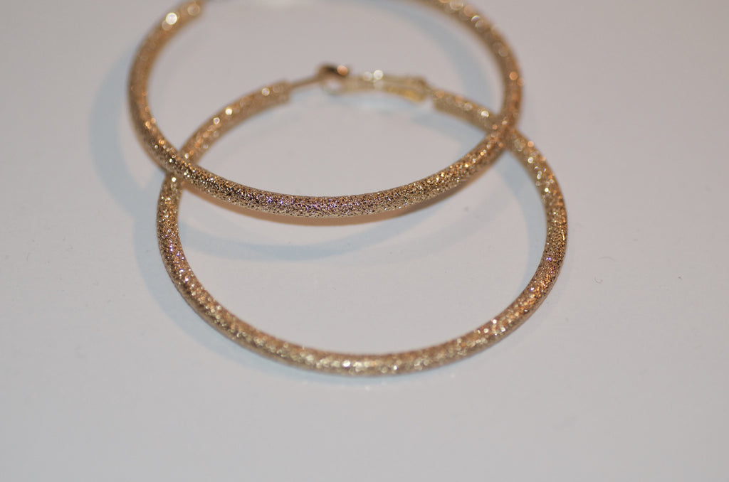 Gold hoop earring