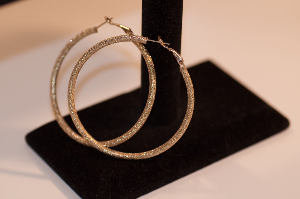 Gold hoop earring