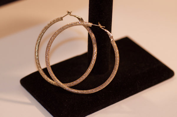 Gold hoop earring