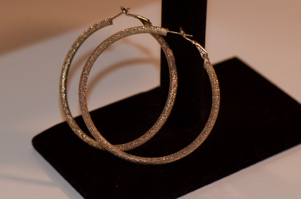 Gold hoop earring