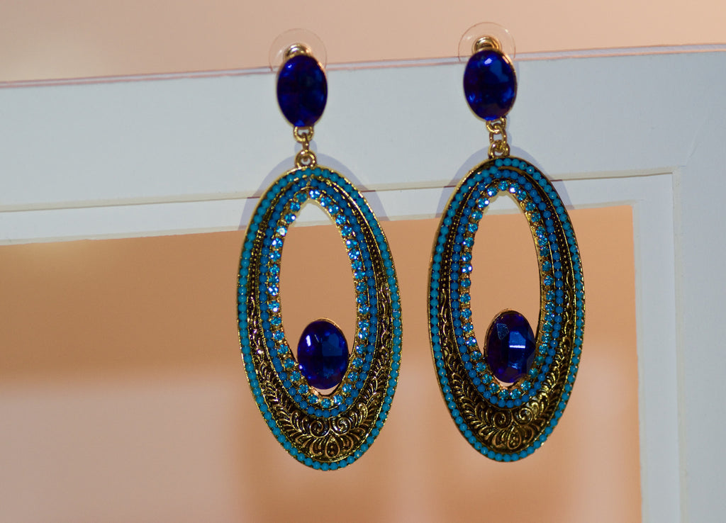 Royal blue earring