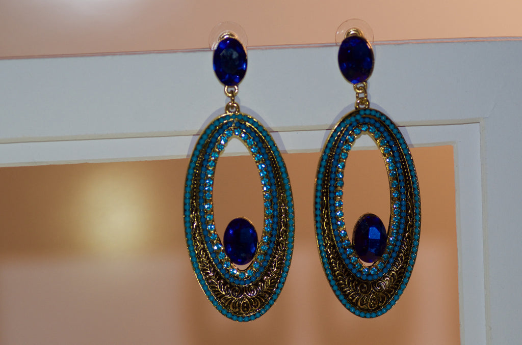 Royal blue earring