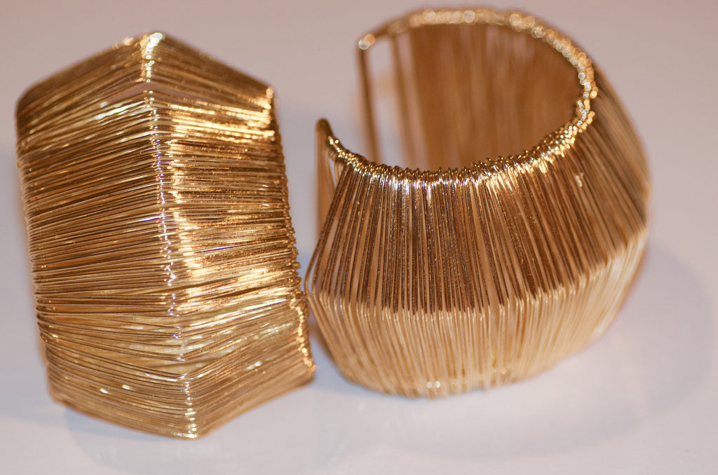 Gold cuff bracelet