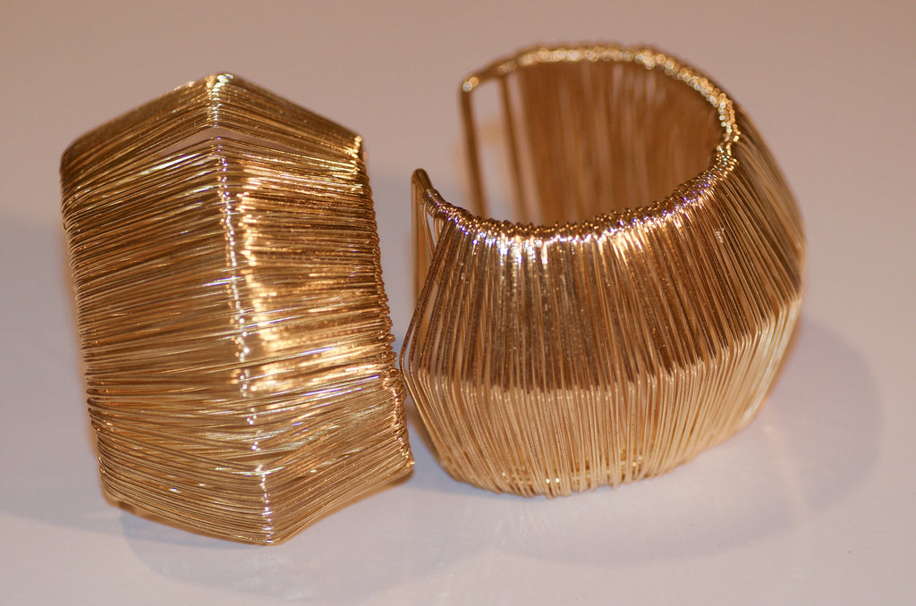 Gold cuff bracelet