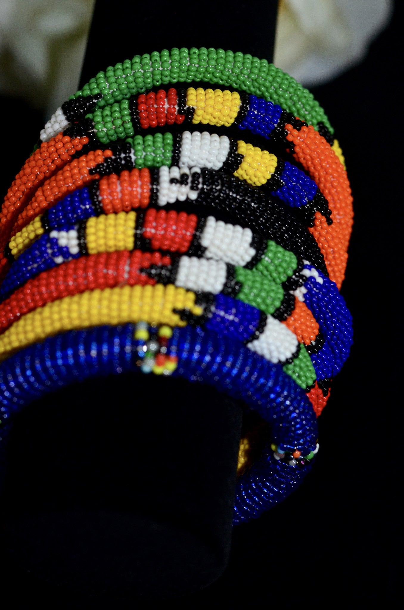 Unisex Maasai Beaded Button Bracelet – Sakenshi