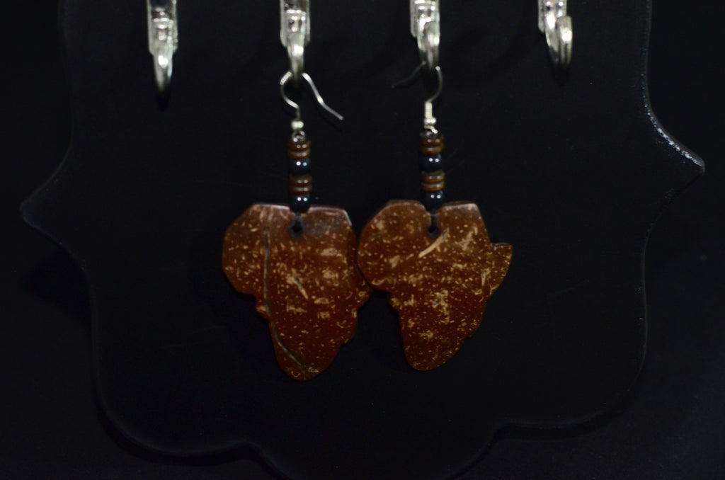 Wood Africa earring