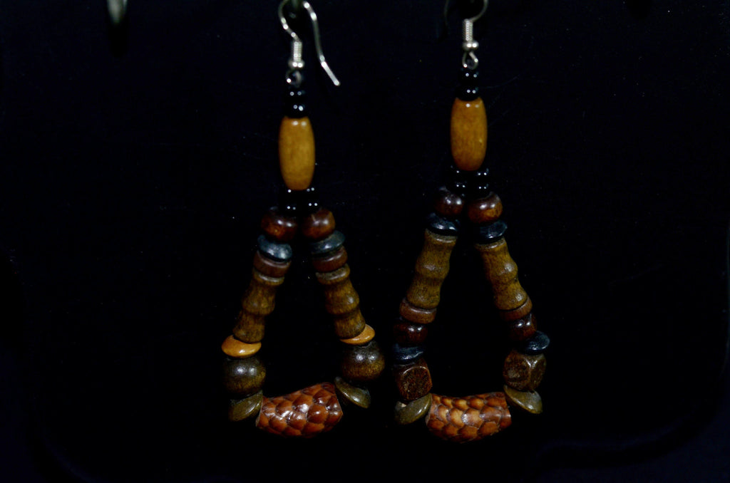 Tribal drop earring