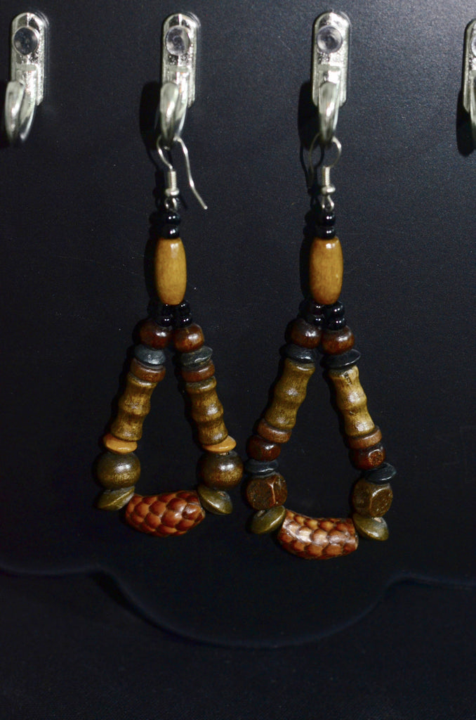 Tribal drop earring