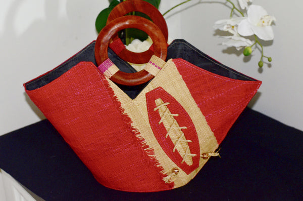 Raffia handbag