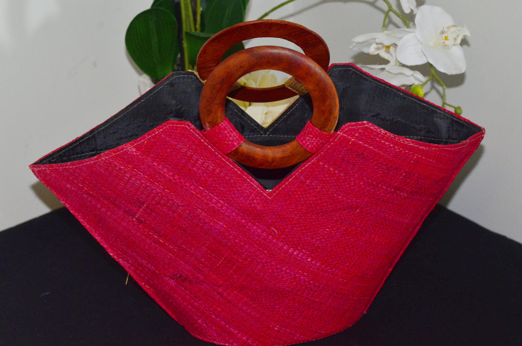 Raffia handbag