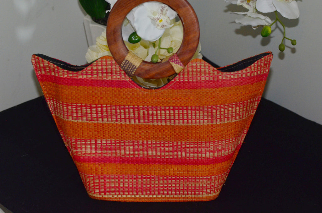 Raffia handbag