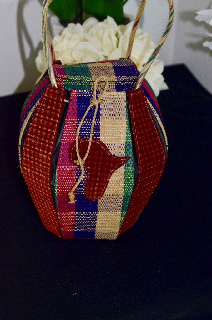 Raffia Round bandbag