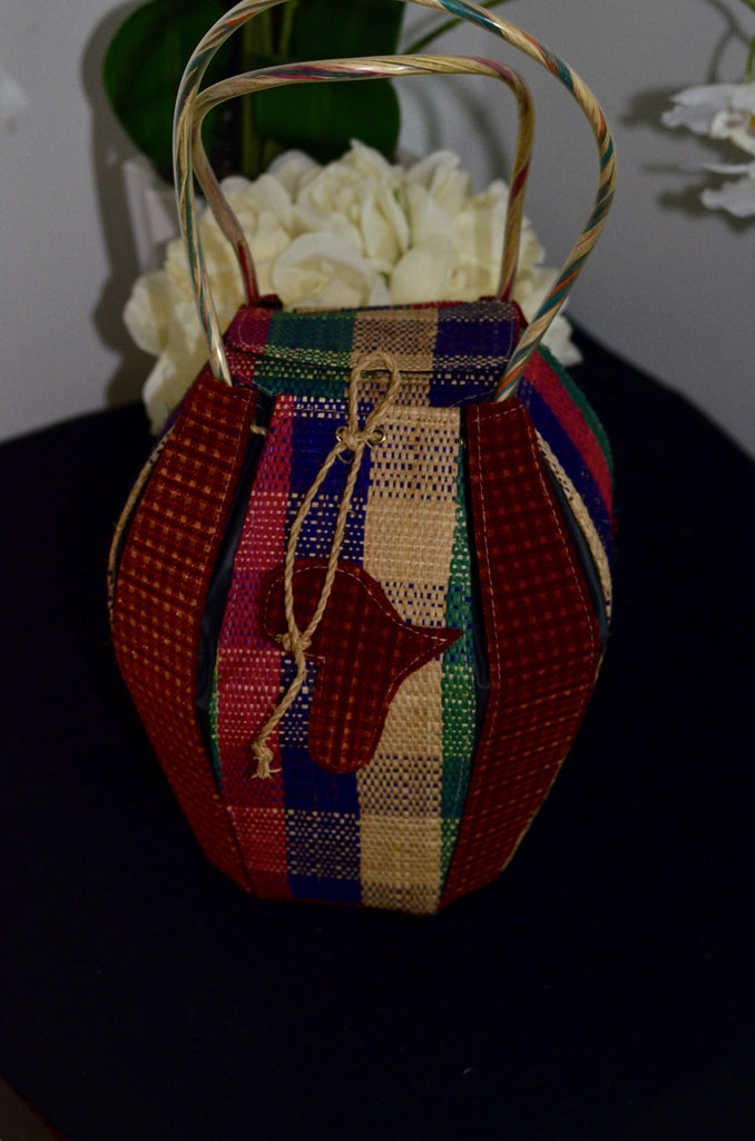 Raffia Round bandbag