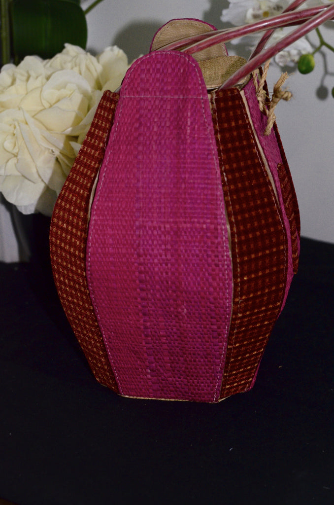 Raffia Round bandbag