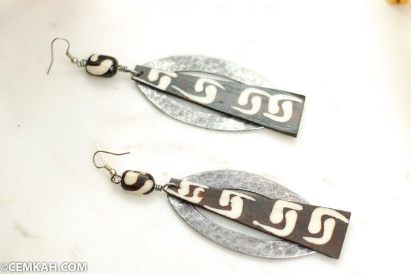 African brass earring