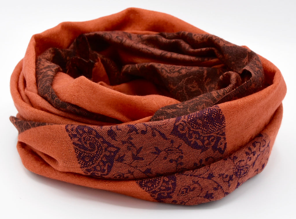 Pumpkin pashmina scarf