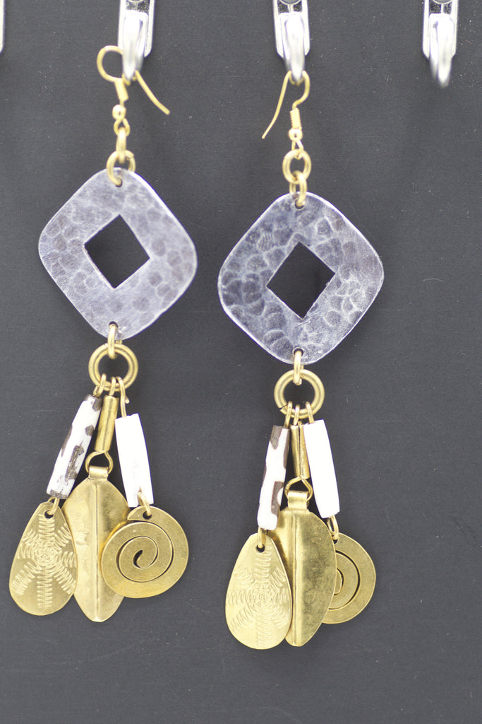 Tribal drop earring