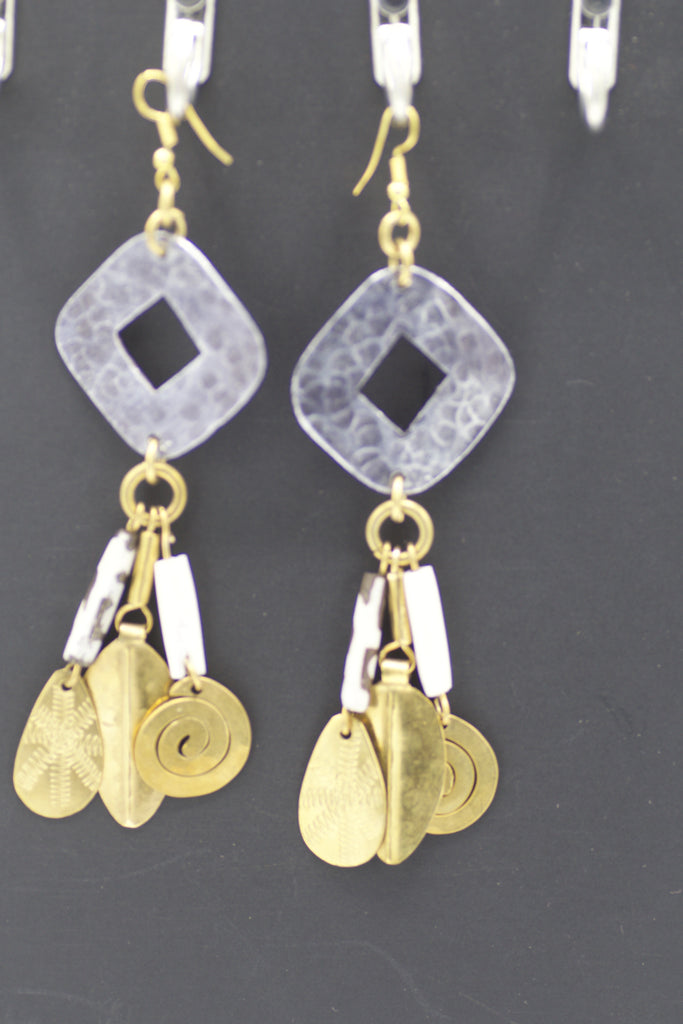 Tribal drop earring