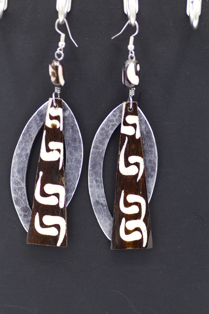 African brass earring